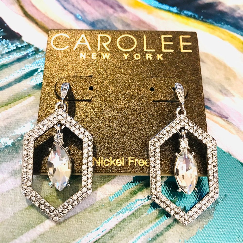NEW CAROLEE NEW YORK CUBIC ZIRCONIA EARRINGS